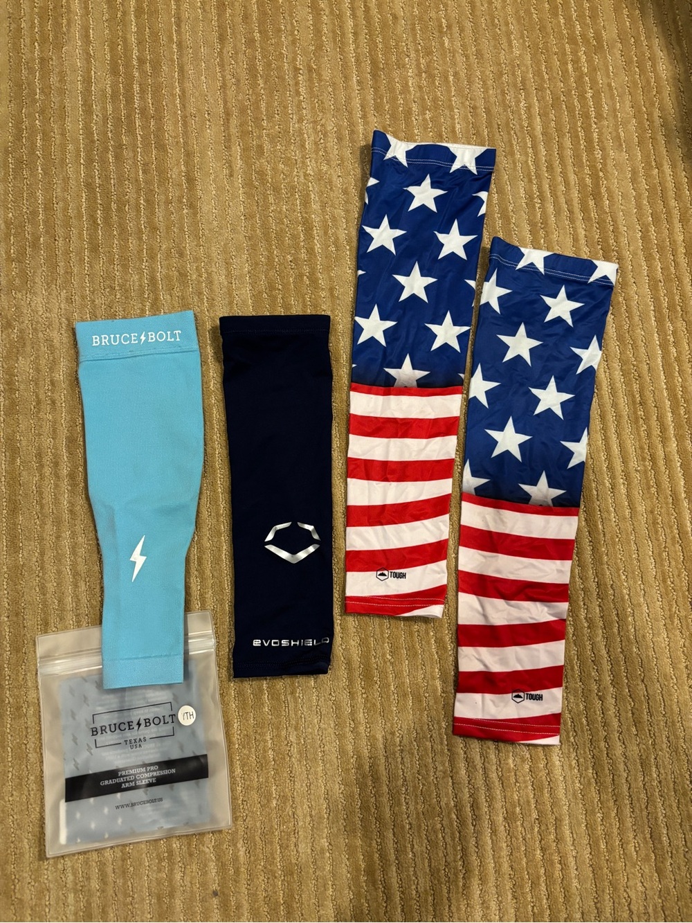 Bruce & Bolt & Others Kids Light Blue Athletic Arm Sleeve - Compression Support